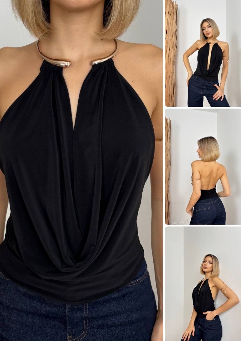 Halter Boyunlu Bluz (Cowl Top)