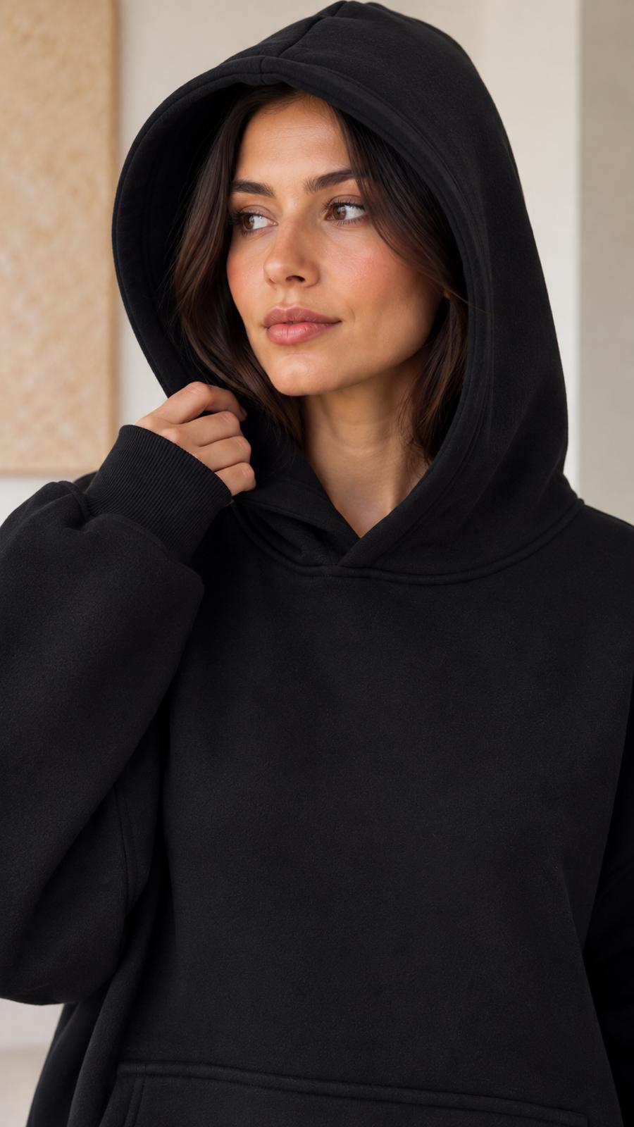 ÜÇ İPLİK KAPŞONLU SWEATSHIRT