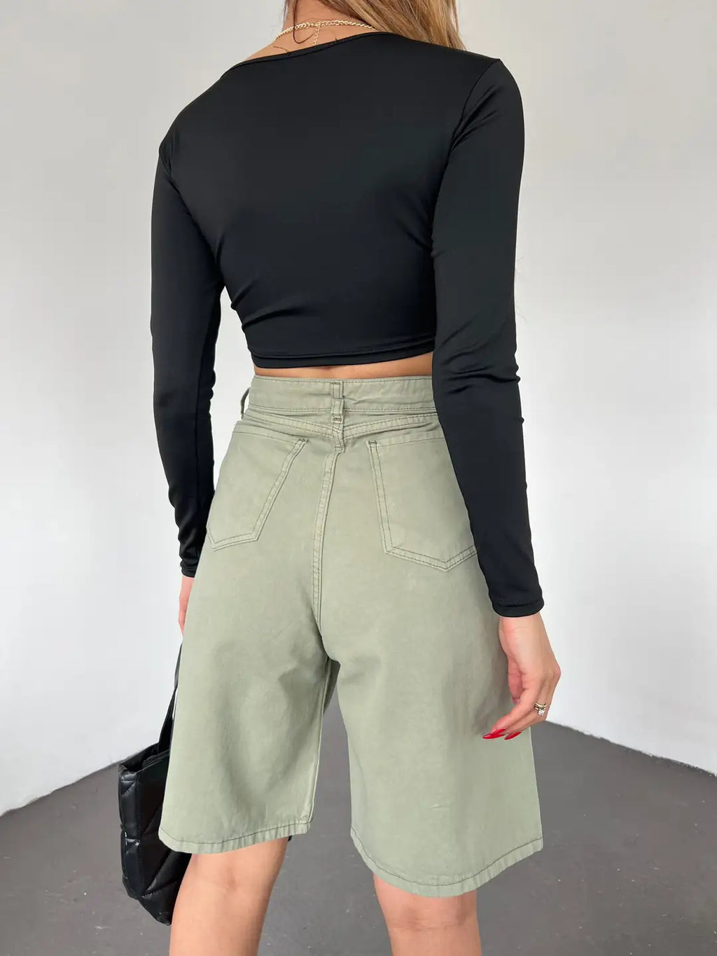Çift Cepli Bermuda Denim Şort - WEST CLUB