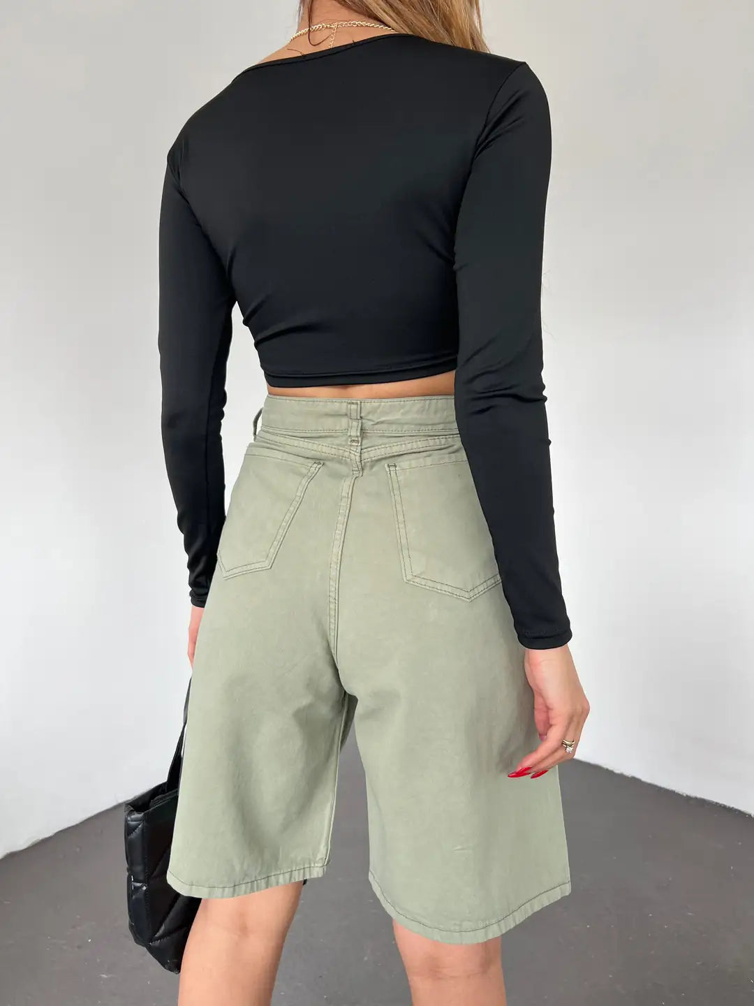 Çift Cepli Bermuda Denim Şort - WEST CLUB