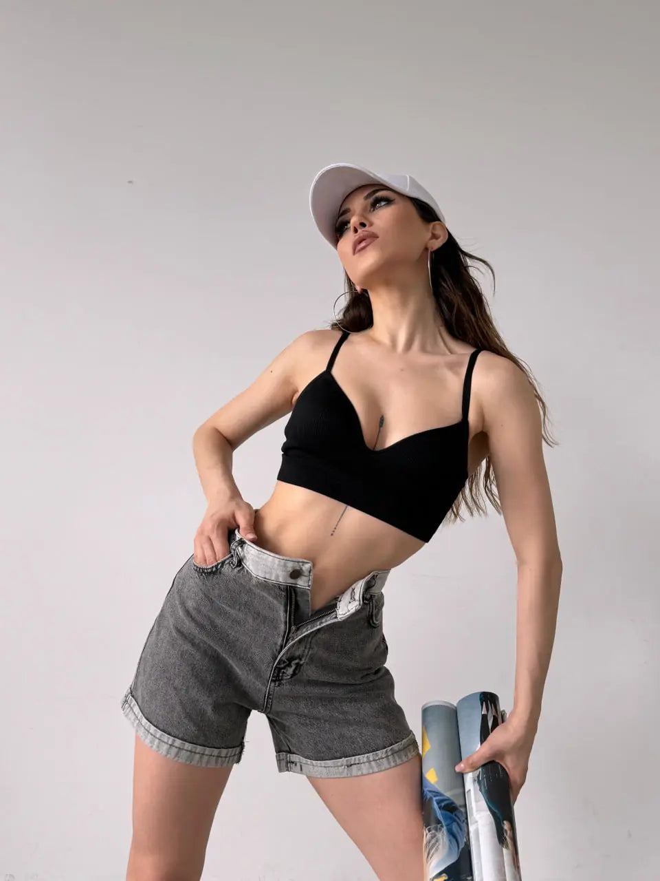 Duble Paça Yıkamalı Cepli Denim Şort - WEST CLUB