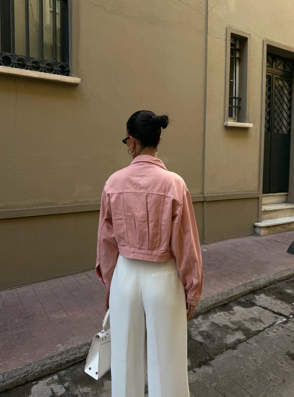 Çift Cep Denim Crop Ceket - WEST CLUB
