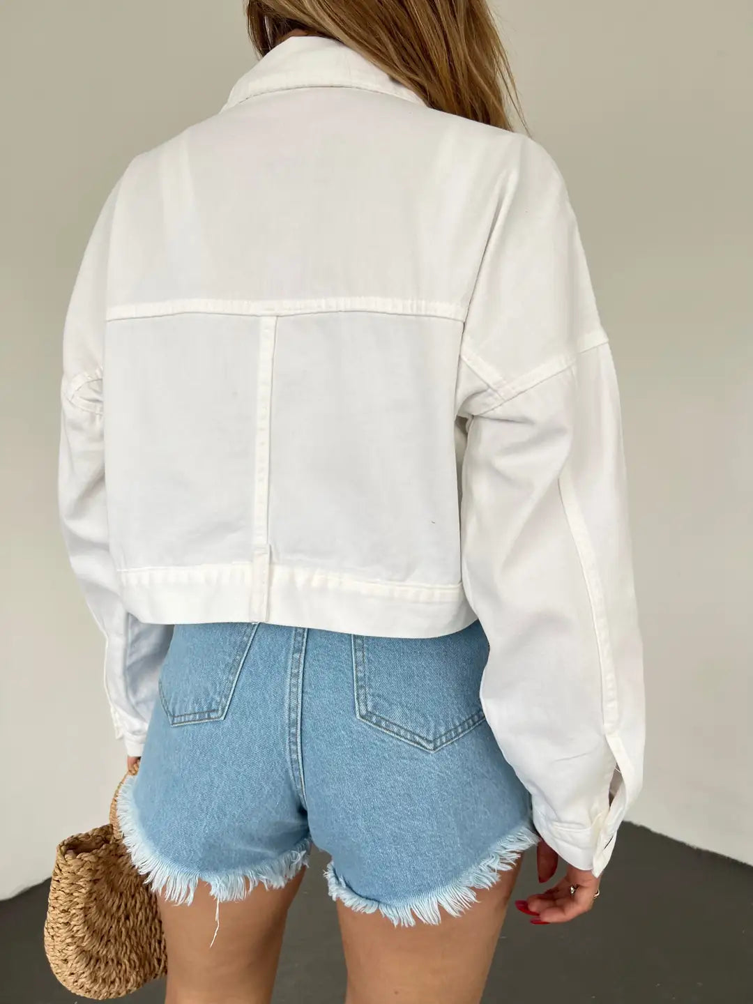 Fermuarlı Çift Cepli Denim Ceket - WEST CLUB