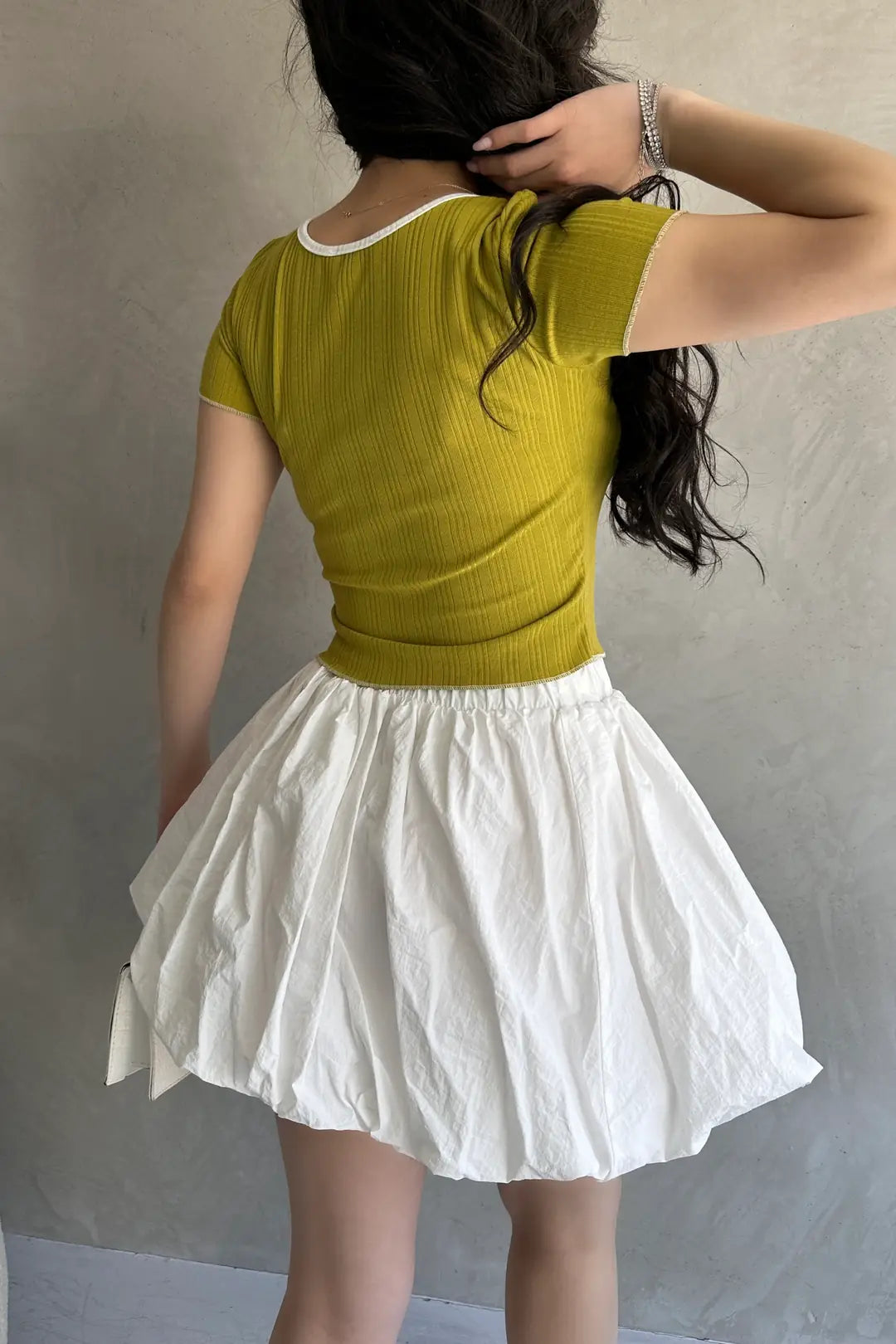 Havuz Yaka Biye Detaylı Crop Bluz - WEST CLUB