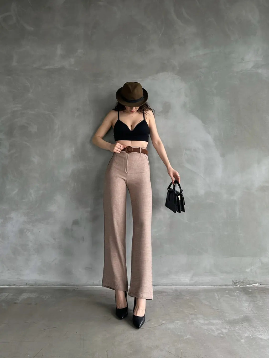 Beli Kemerli Keten Pantolon - WEST CLUB