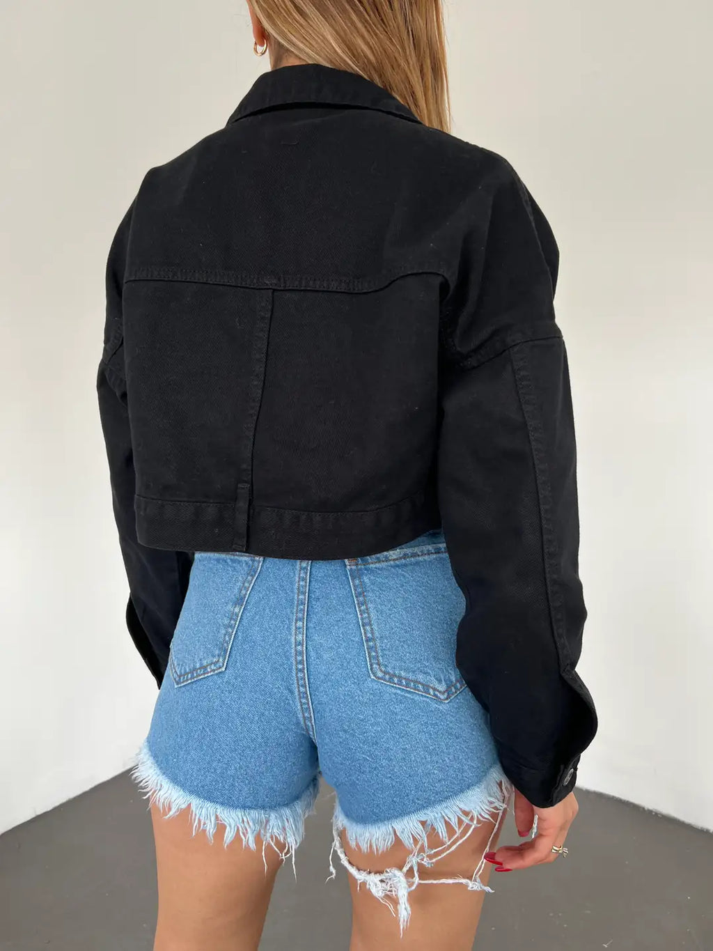 Fermuarlı Çift Cepli Denim Ceket - WEST CLUB