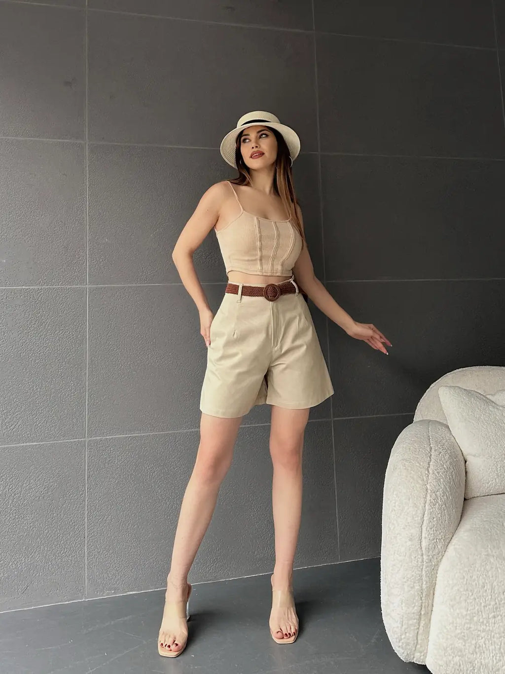 Geniş Paçalı Mom Şort - WEST CLUB