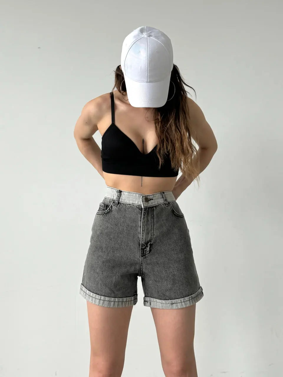 Duble Paça Yıkamalı Cepli Denim Şort - WEST CLUB