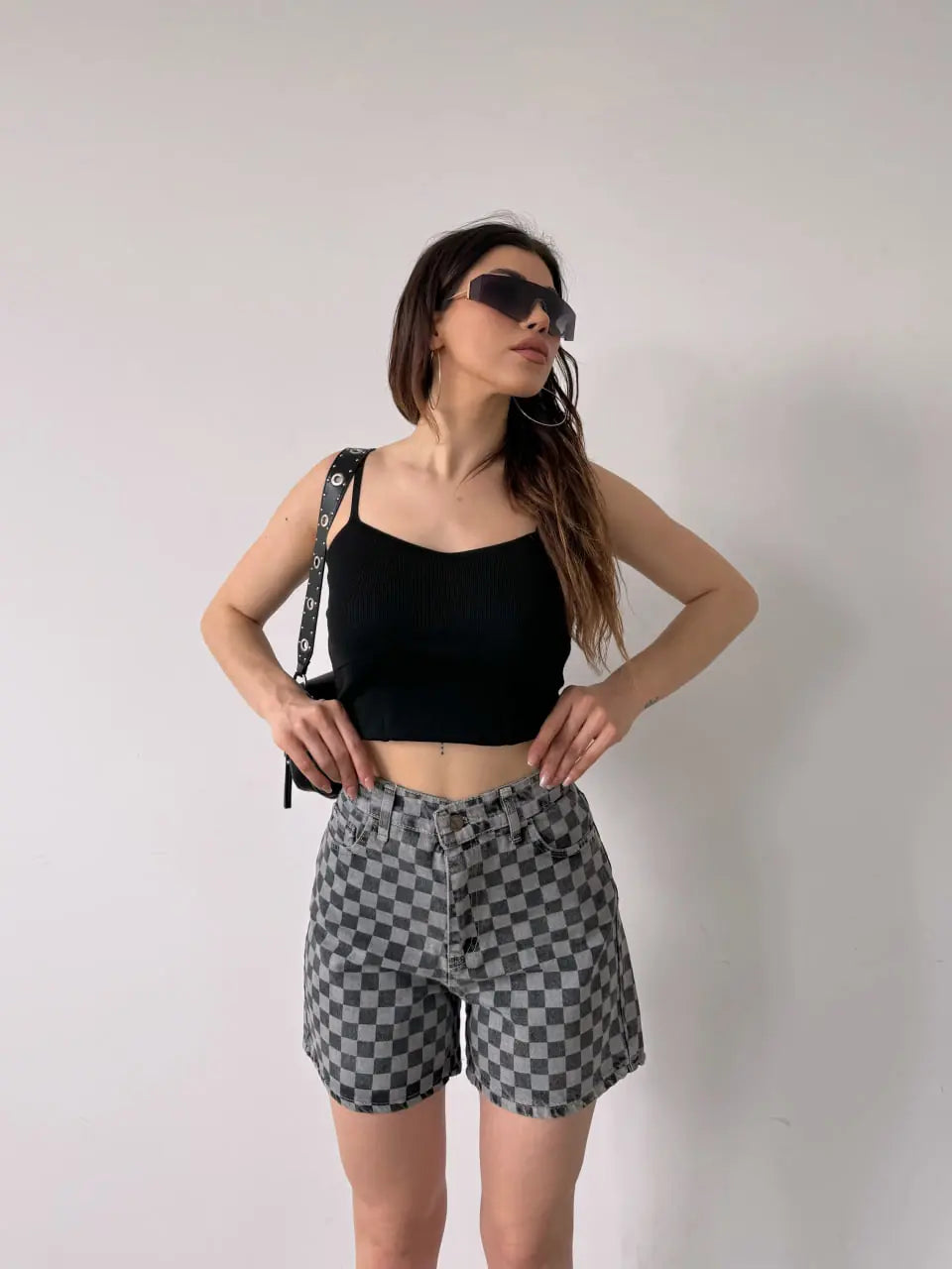 Paçası Püsküllü Desenli Denim Şort - WEST CLUB
