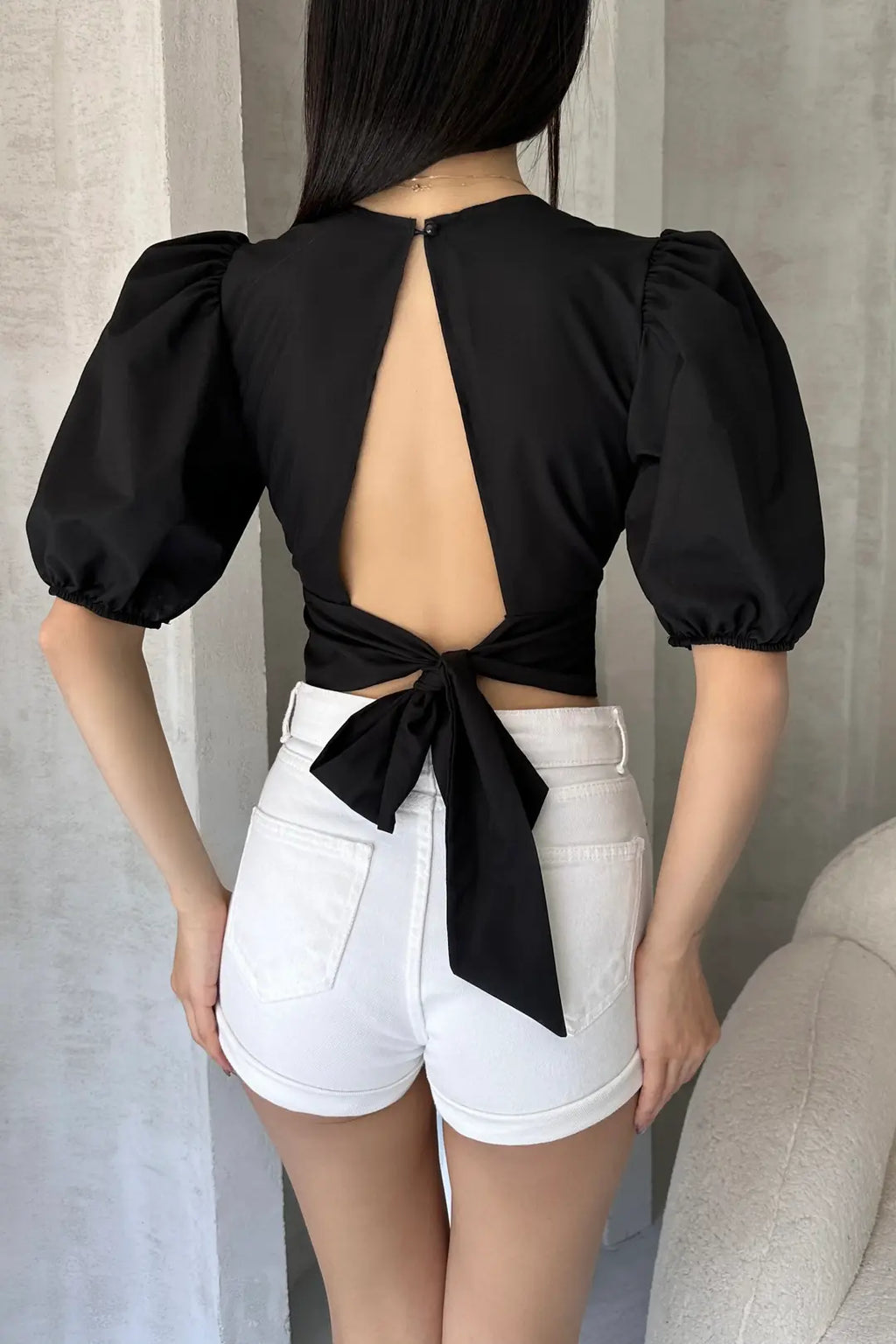 Karpuz Kol Sırt Dekolteli Poplin Bluz - WEST CLUB