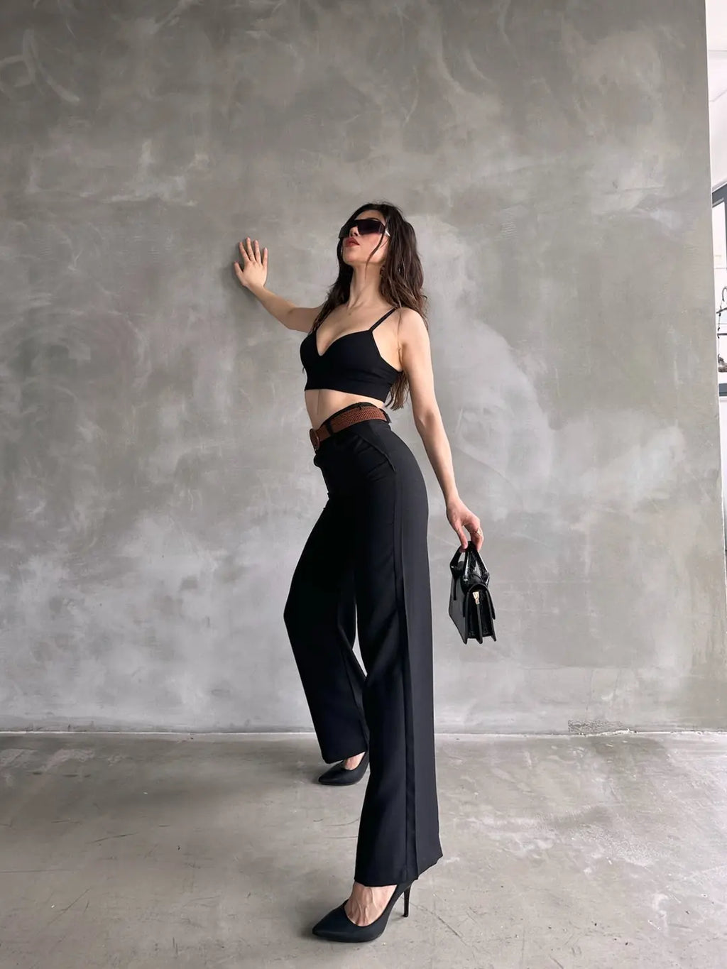 Beli Kemerli Keten Pantolon - WEST CLUB