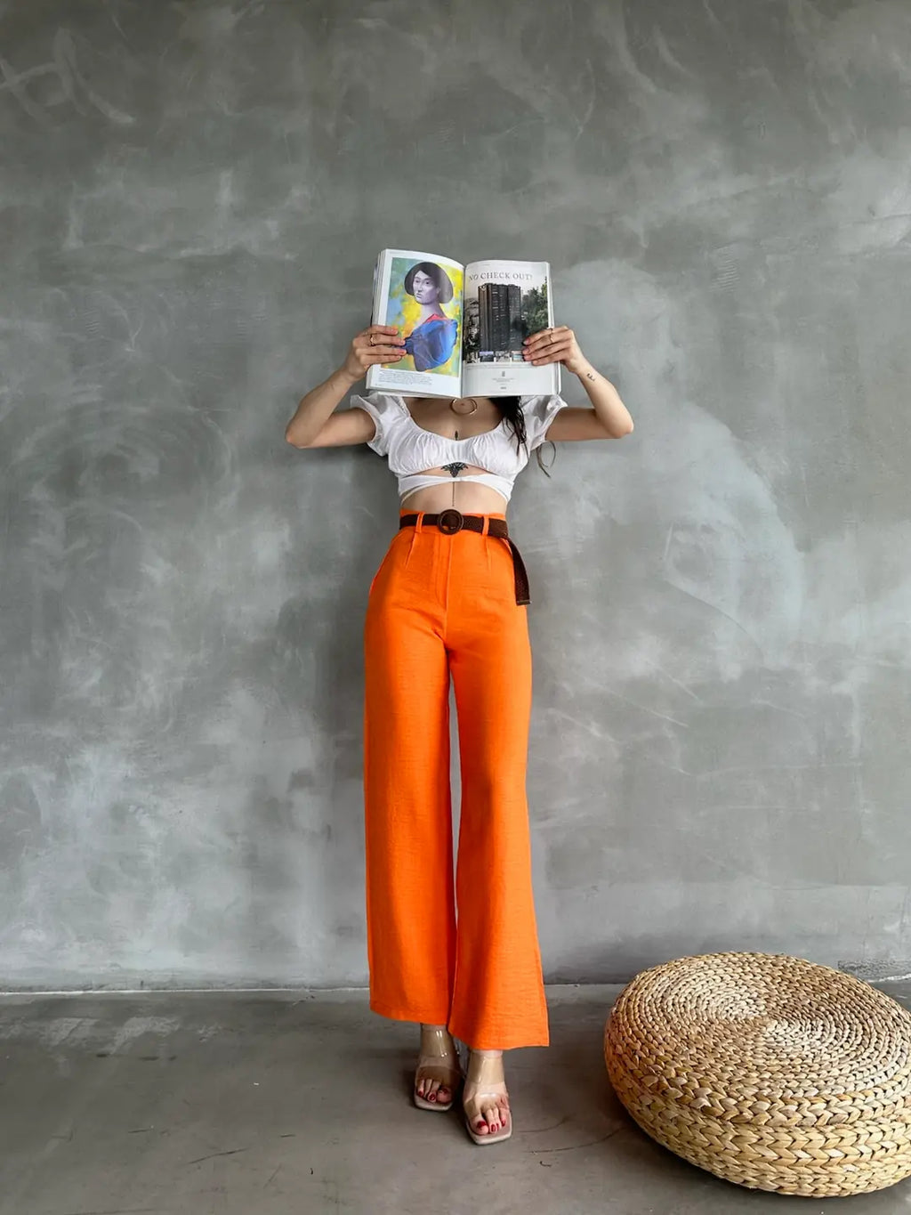Beli Kemerli Keten Pantolon - WEST CLUB