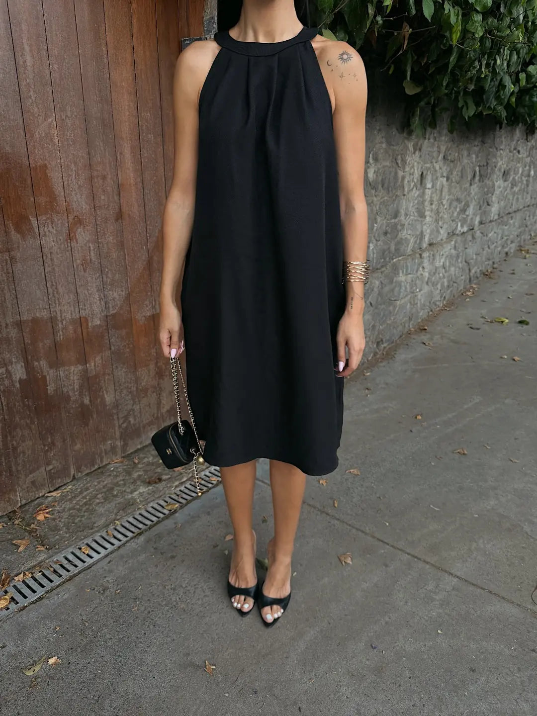 Halter Yaka Dokuma Midi Elbise - WEST CLUB