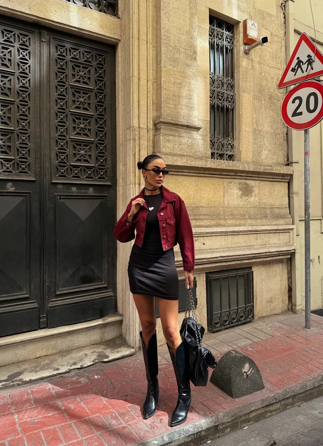 Çift Cep Denim Crop Ceket - WEST CLUB