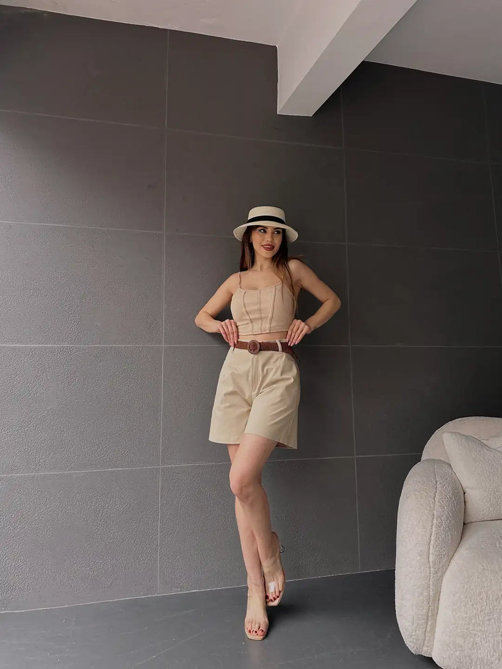 Geniş Paçalı Mom Şort - WEST CLUB