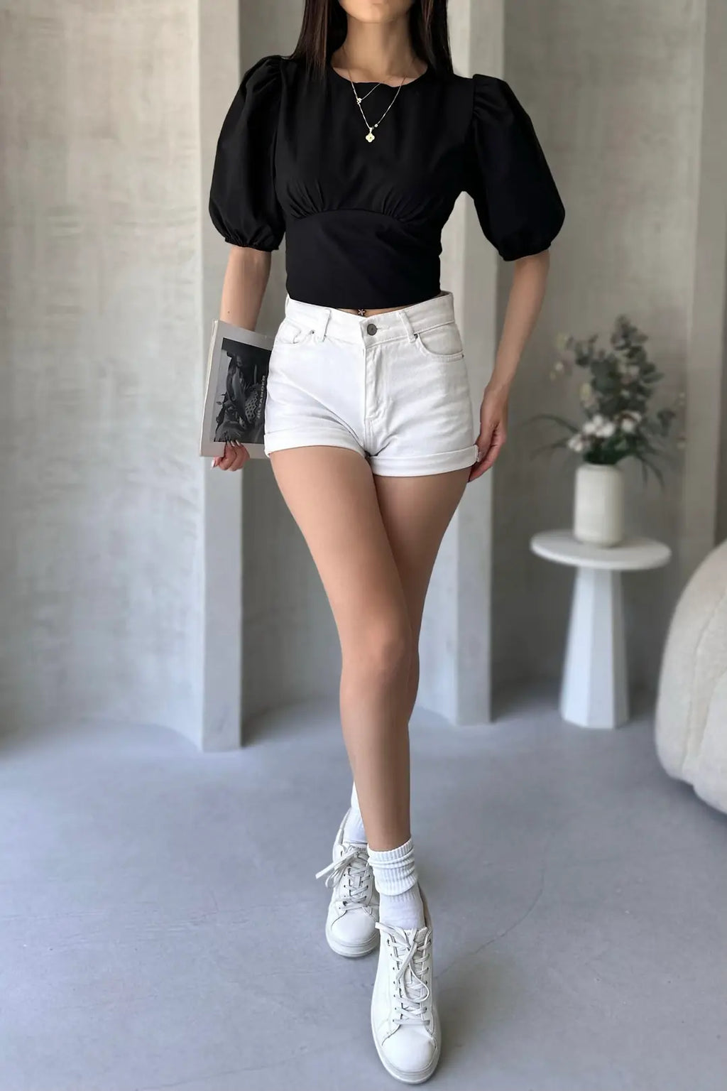 Karpuz Kol Sırt Dekolteli Poplin Bluz - WEST CLUB