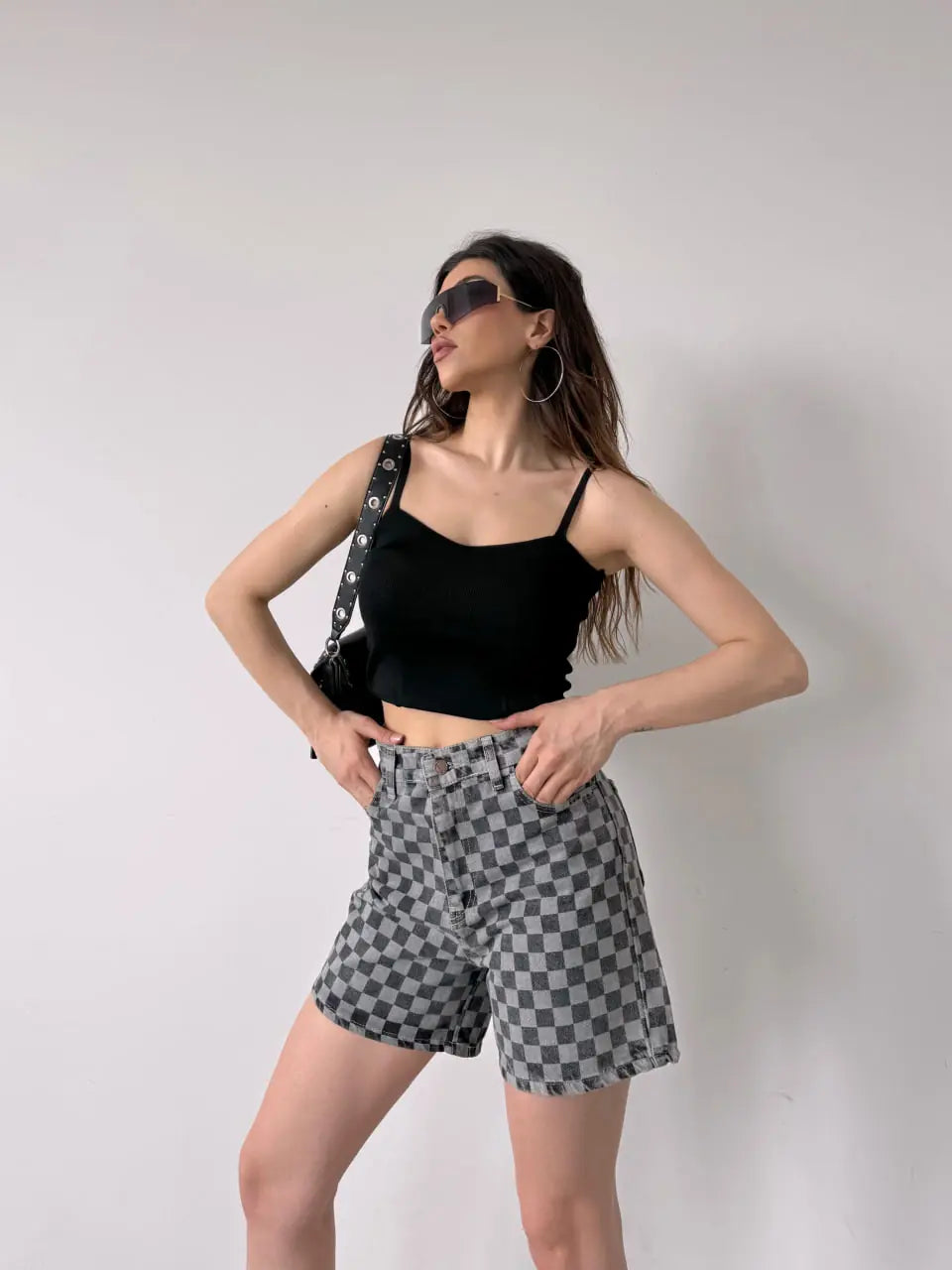 Paçası Püsküllü Desenli Denim Şort - WEST CLUB