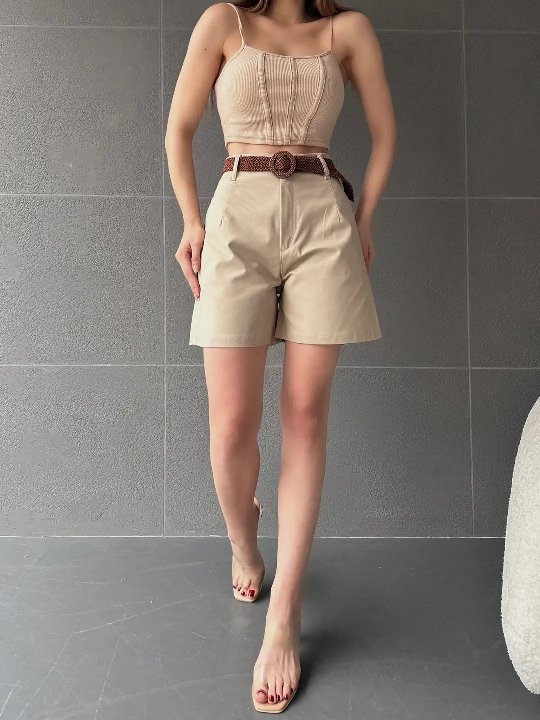 Geniş Paçalı Mom Şort - WEST CLUB