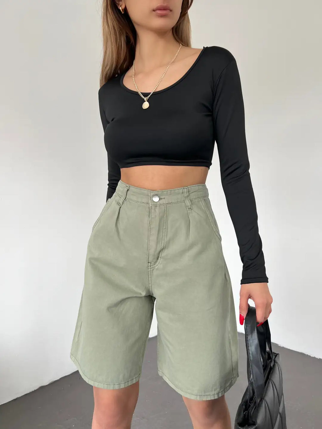 Çift Cepli Bermuda Denim Şort - WEST CLUB