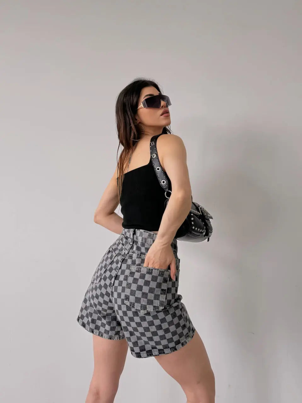 Paçası Püsküllü Desenli Denim Şort - WEST CLUB