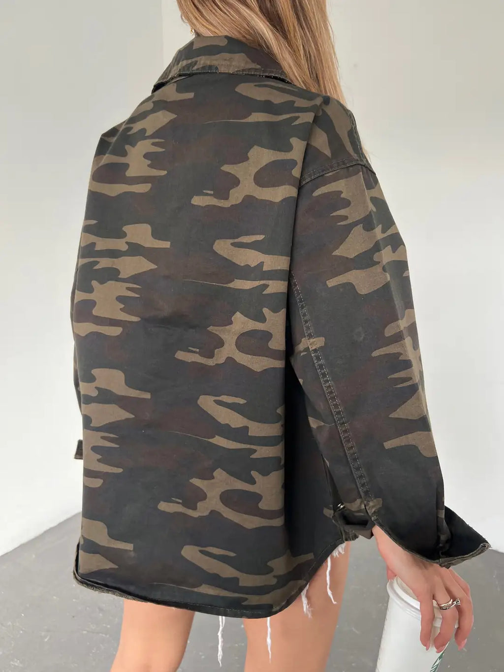 Çift Cepli Oversize Denim Gömlek Ceket - WEST CLUB