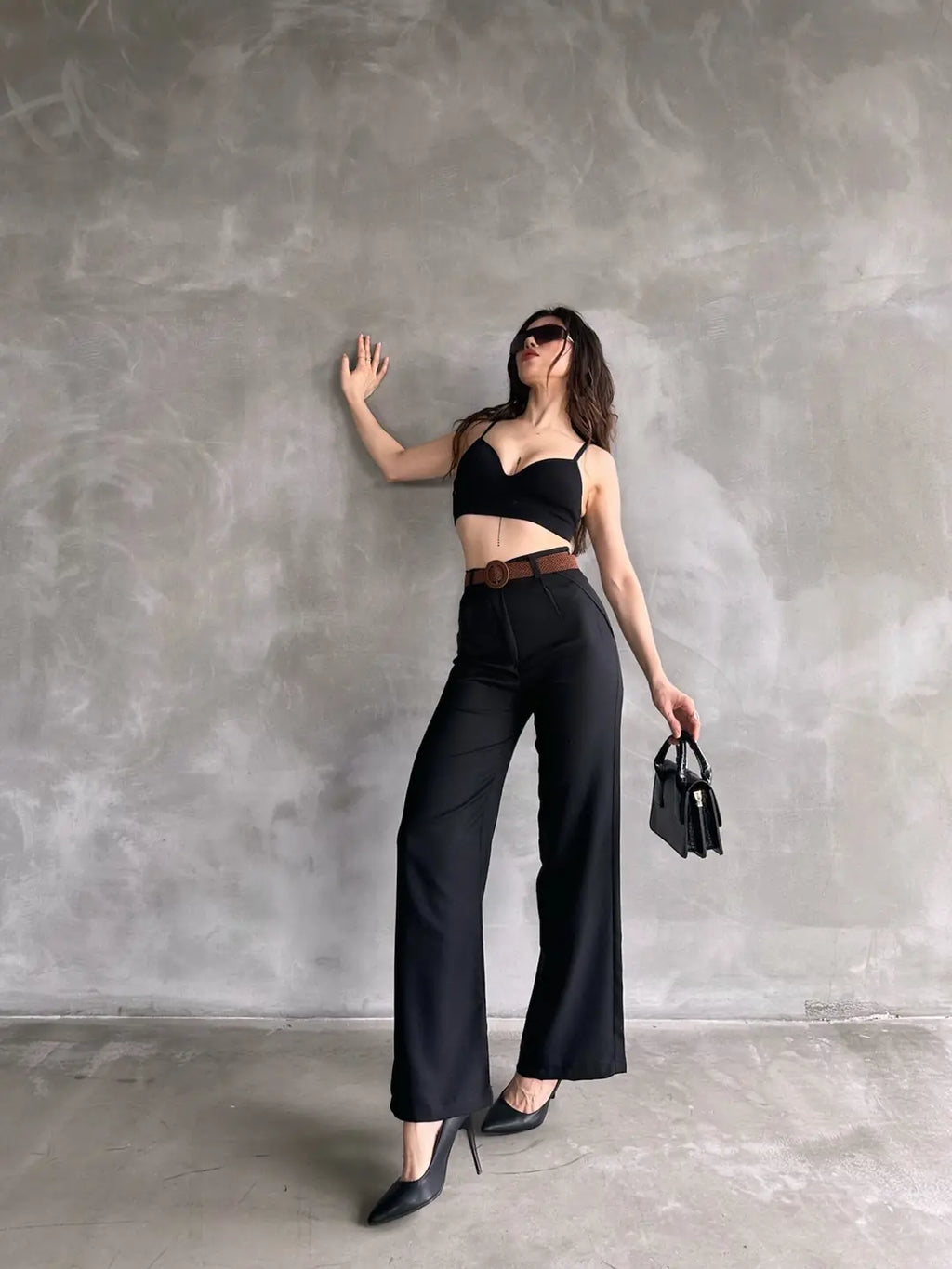 Beli Kemerli Keten Pantolon - WEST CLUB