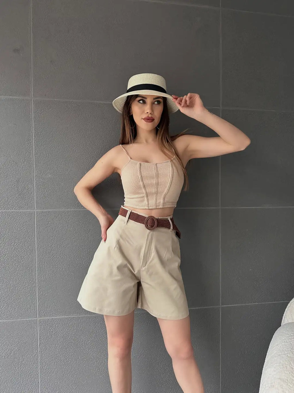 Geniş Paçalı Mom Şort - WEST CLUB